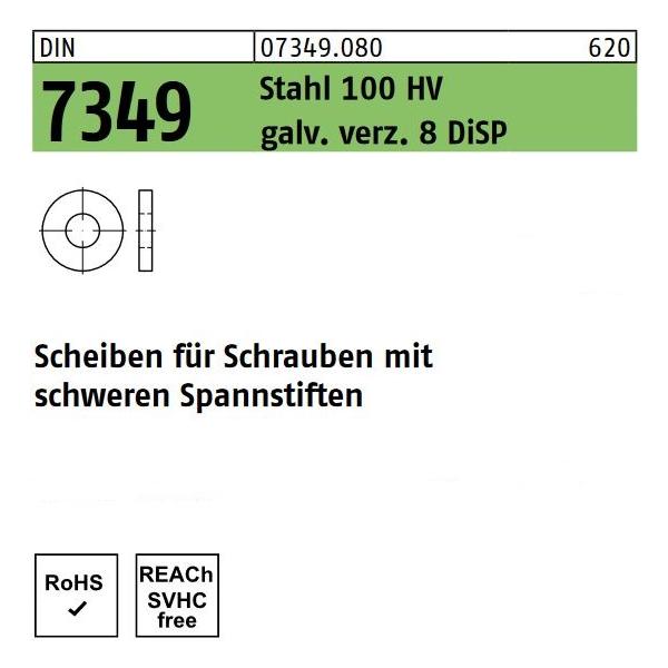 DIN 7349 Stahl 100 HV gal Zn DiSP (Dickschichtpass.)