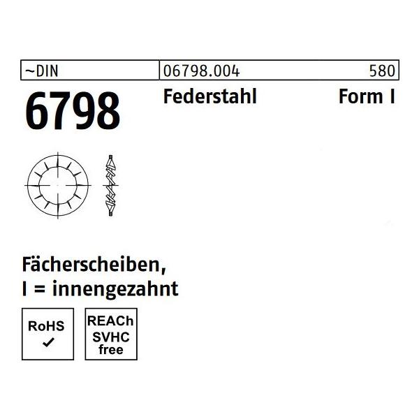 DIN 6798 Fächerscheiben - Federstahl - innengezahnt