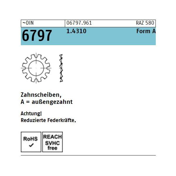 DIN 6797 Zahnscheibe - Form A - A2