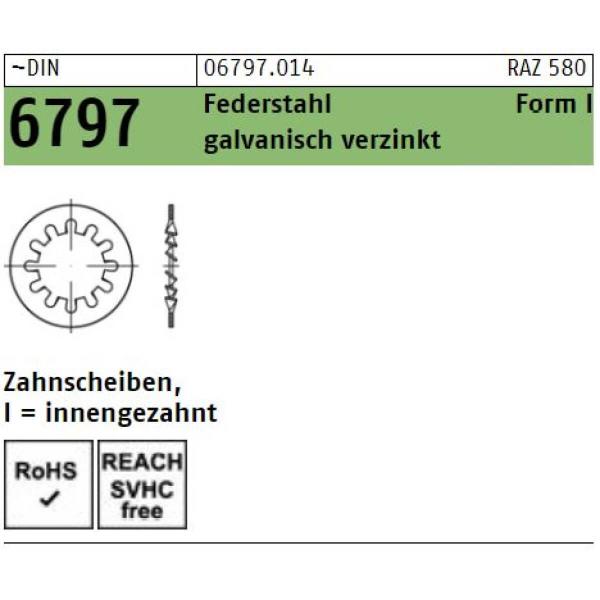DIN 6797 Zahnscheiben - Form I - verzinkt