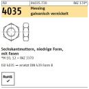 ISO 4035 Sechskantmuttern - Messing - vernickelt - Form B