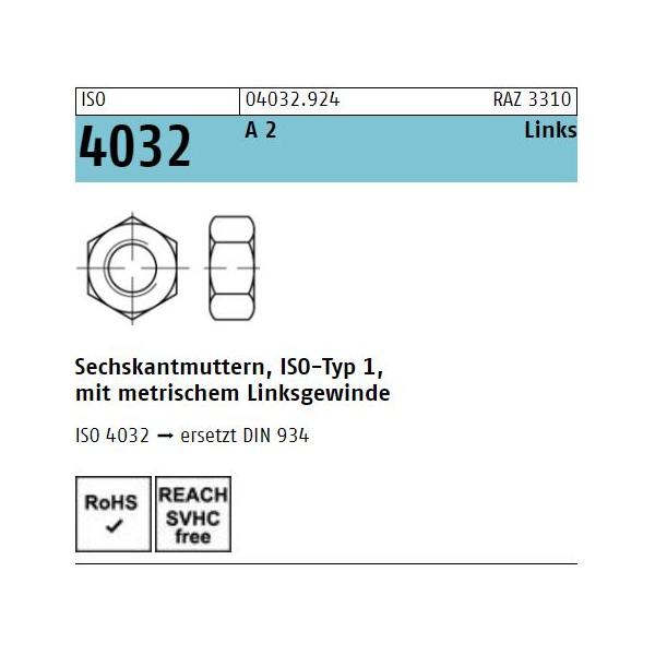 ISO 4032 A 2 -70 -LH