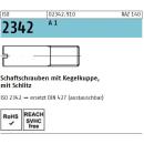 Schaftschrauben ISO 2342 - Kegelkuppe - Schlitz - A1