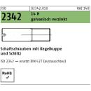 Schaftschrauben ISO 2342 - Kegelkuppe - Schlitz - verzinkt 14H
