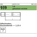 DIN 939 Stiftschrauben - verzinkt 5.8