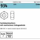 DIN 934 Sechskantmuttern A4 - Linksgewinde
