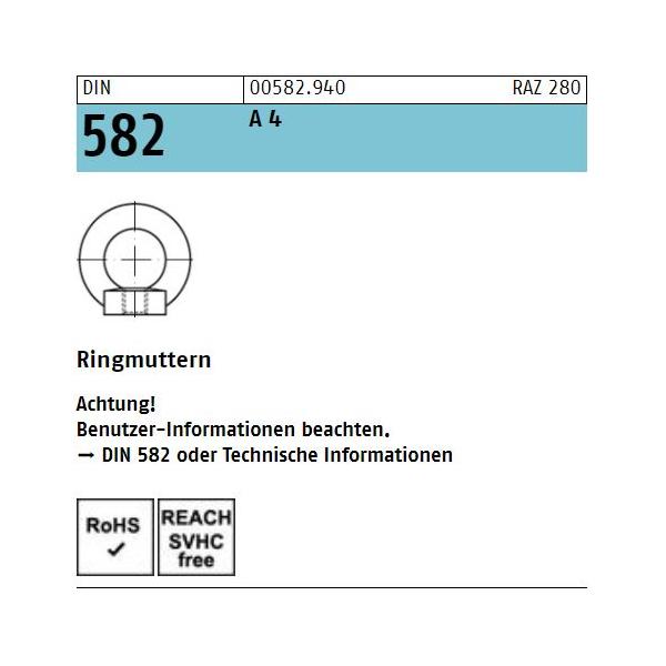 DIN 582 Ringmuttern - A4