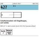 Schaftschrauben DIN 427 - Kegelkuppe - Schlitz - A1