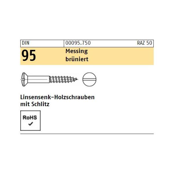 DIN 95 - Holzschrauben MEBR  / 4,5 x  45 // 200 Stück