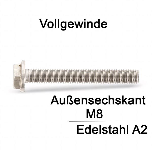 Sechskantschrauben DIN 6921 - M8 - Sechskantkopf mit Flansch - A2