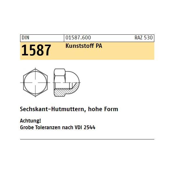 DIN 1587 Hutmuttern - Kunststoff / PA