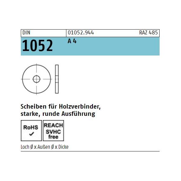 DIN 1052 Scheiben f. Holzverb. A 4