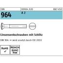 Linsensenkschrauben DIN 964 - Linsensenkkopf - Schlitz - A2