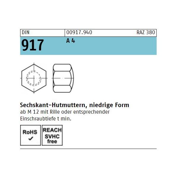 DIN 917 Hutmuttern - A4