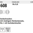 Senkkopfschrauben DIN 608 - niedrigen Vierkantansatz u....