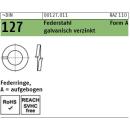 DIN 127 Federringe - Form A - Aufgebogen - verzinkt