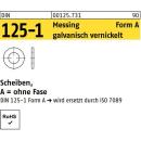 Unterlegscheiben DIN 125 - Form A - ohne Fase - Messing -...