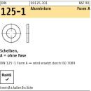 Unterlegscheiben DIN 125 - Form A - ohne Fase - Aluminium