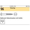 Holzschrauben DIN 96 - Halbrundkopf - Schlitz - Messing