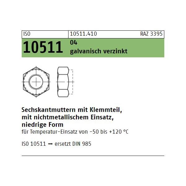 ISO 10511 Sicherungsmuttern - verzinkt 04