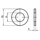 Unterlegscheiben DIN 125 - M2 - Form A - ohne Fase - A2 - 200 Stück