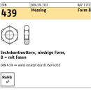 DIN 439 Sechskantmutter - Messing - Form B - M3  - 100...