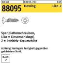 ART 88095 Spanplattenschr. -Z Messing, Linsensenkkopf