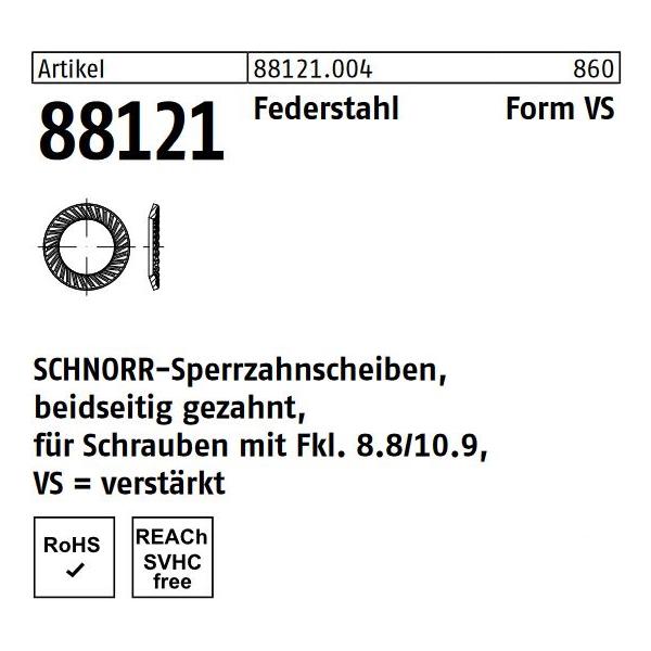 ART 88121 SCHNORR - Scheiben Federstahl VS