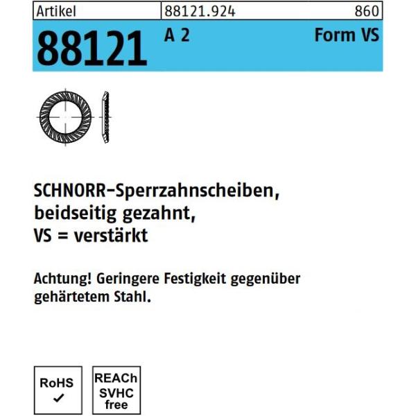 ART 88121 SCHNORR - Scheiben 1.4301 VS A 2