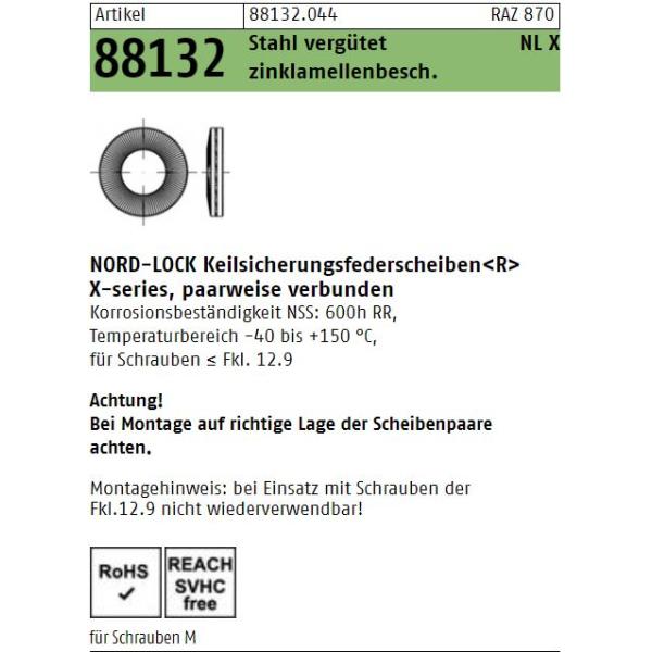 ART 88132 Nord-Lock X-series Scheiben NLX
