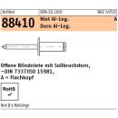 Blindniete DIN 7337 - Flachkopf - Alu/Alu - offen +...