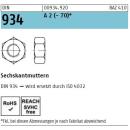 DIN 934 - Sechskantmuttern A2  / M 1,2 // 200 Stück