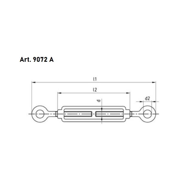Art. 9072A - Spannschloss A4  / M16 // 1 Stück