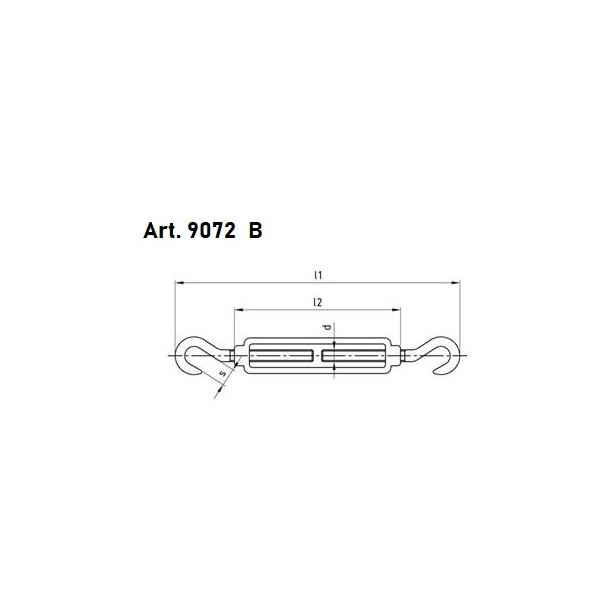 Art. 9072B - Spannschloss A4  / M10 // 1 Stück