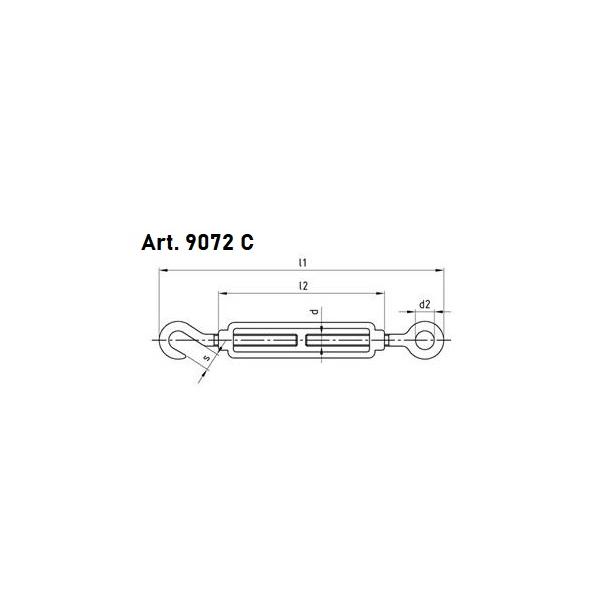 Art. 9072C - Spannschloss A4  / M12 // 1 Stück
