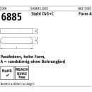Passfedern DIN 6885 - rundstirnig ohne Bohrung - Stahl C45