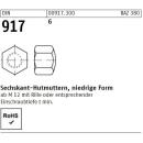 DIN 917 Hutmuttern - Stahl 6 - Feingewinde