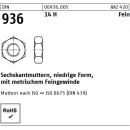 DIN  936 - Sechskantmutter ST 14H Feingewinde / M33 x 1,5...