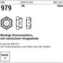 DIN 979 Kronenmuttern - Stahl 4 - Feingewinde
