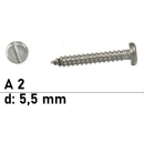 Blechschrauben DIN 7972 - 5,5 mm - Senkkopf - Schlitz - A2